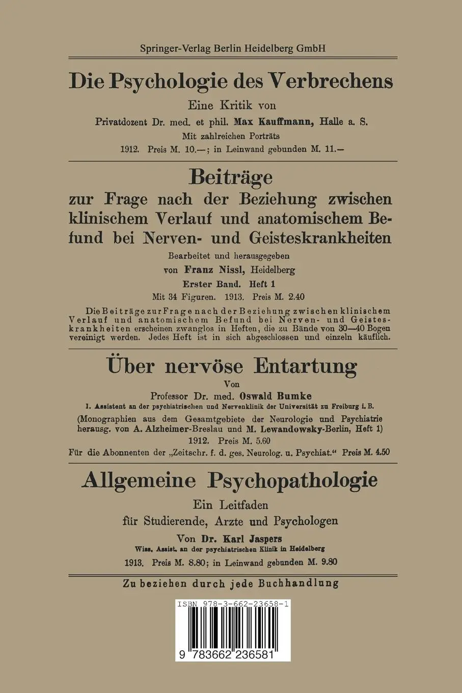 Rückseite: 9783662236581 | Geliebtenmörder | Karl Wilmanns (u. a.) | Taschenbuch | 102 S.