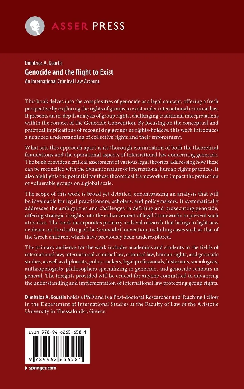 Rückseite: 9789462656581 | Genocide and the Right to Exist | Dimitrios A. Kourtis | Buch | xxi