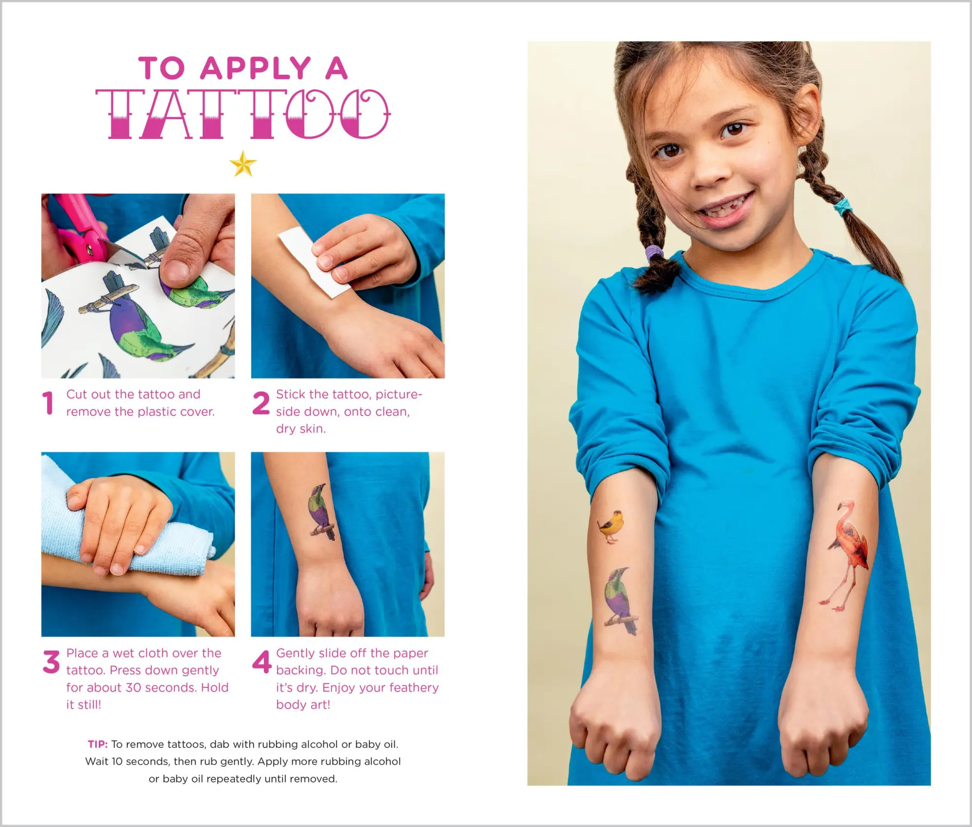 Bild: 9781635866681 | Soaring, Singing Tattoo Birds | 50 Temporary Tattoos That Teach | Buch