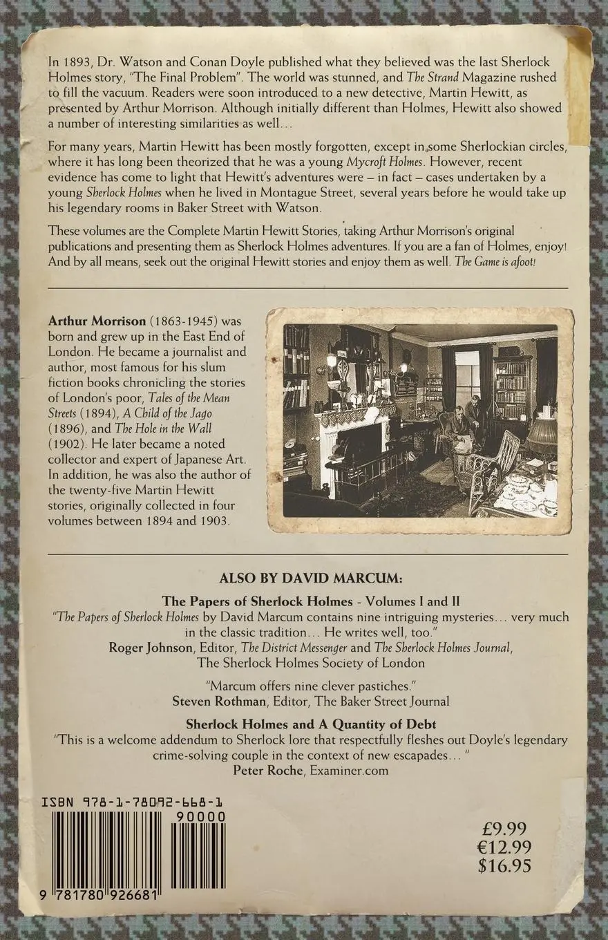Rückseite: 9781780926681 | Sherlock Holmes in Montague Street Volume 2 | Arthur Morrison | Buch
