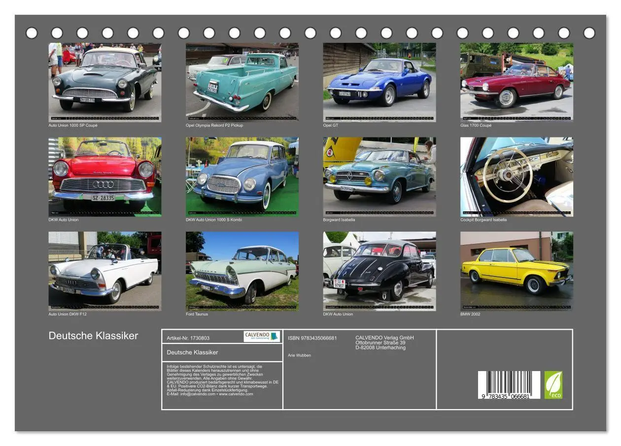 Bild: 9783435066681 | Deutsche Klassiker (Tischkalender 2025 DIN A5 quer), CALVENDO...