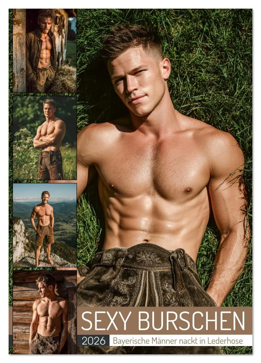Cover: 9783516626681 | SEXY BURSCHEN - Bayerische Männer nackt in Lederhose (Wandkalender...