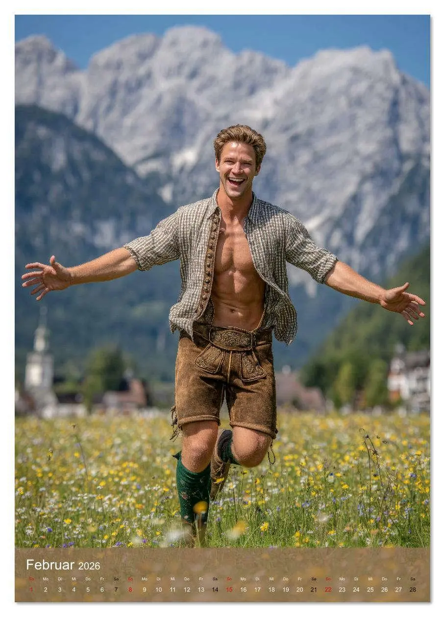 Bild: 9783516626681 | SEXY BURSCHEN - Bayerische Männer nackt in Lederhose (Wandkalender...