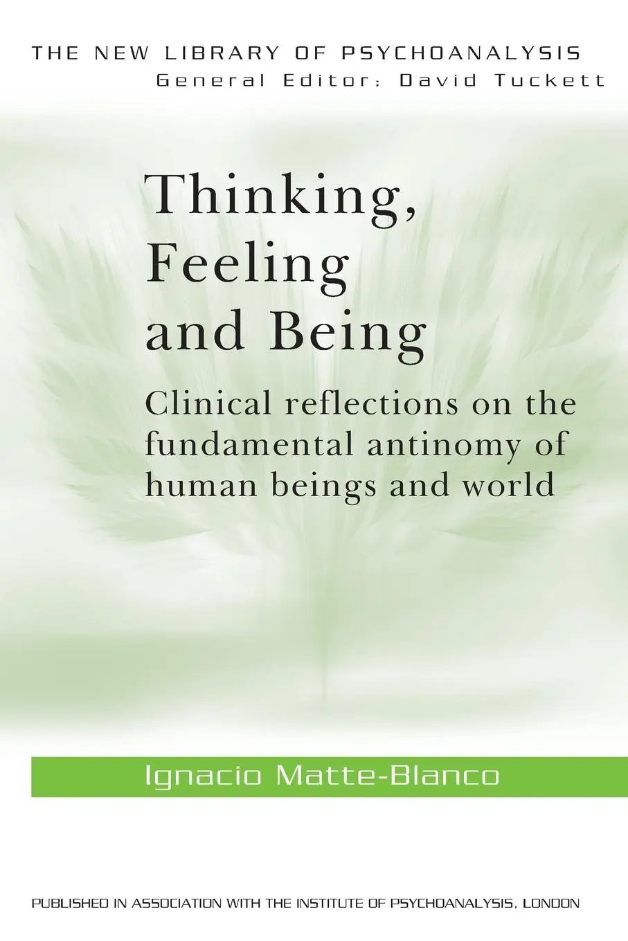Cover: 9780415006781 | Thinking, Feeling, and Being | Ignacio Matte-Blanco | Taschenbuch