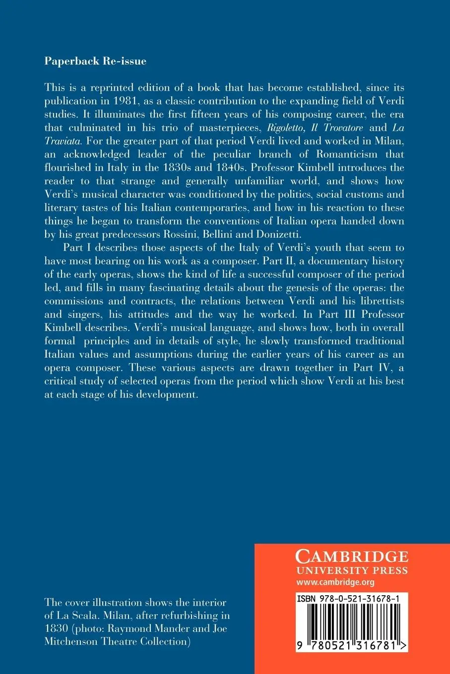 Rückseite: 9780521316781 | Verdi in the Age of Italian Romanticism | David R. Kimbell | Buch