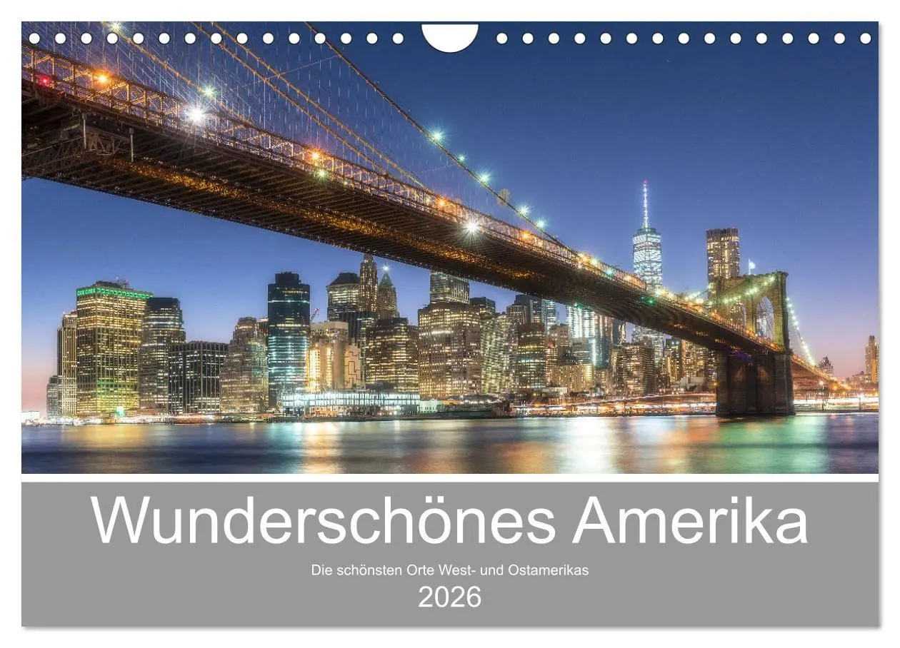 Cover: 9783457836781 | Wunderschönes Amerika (Wandkalender 2026 DIN A4 quer), CALVENDO...