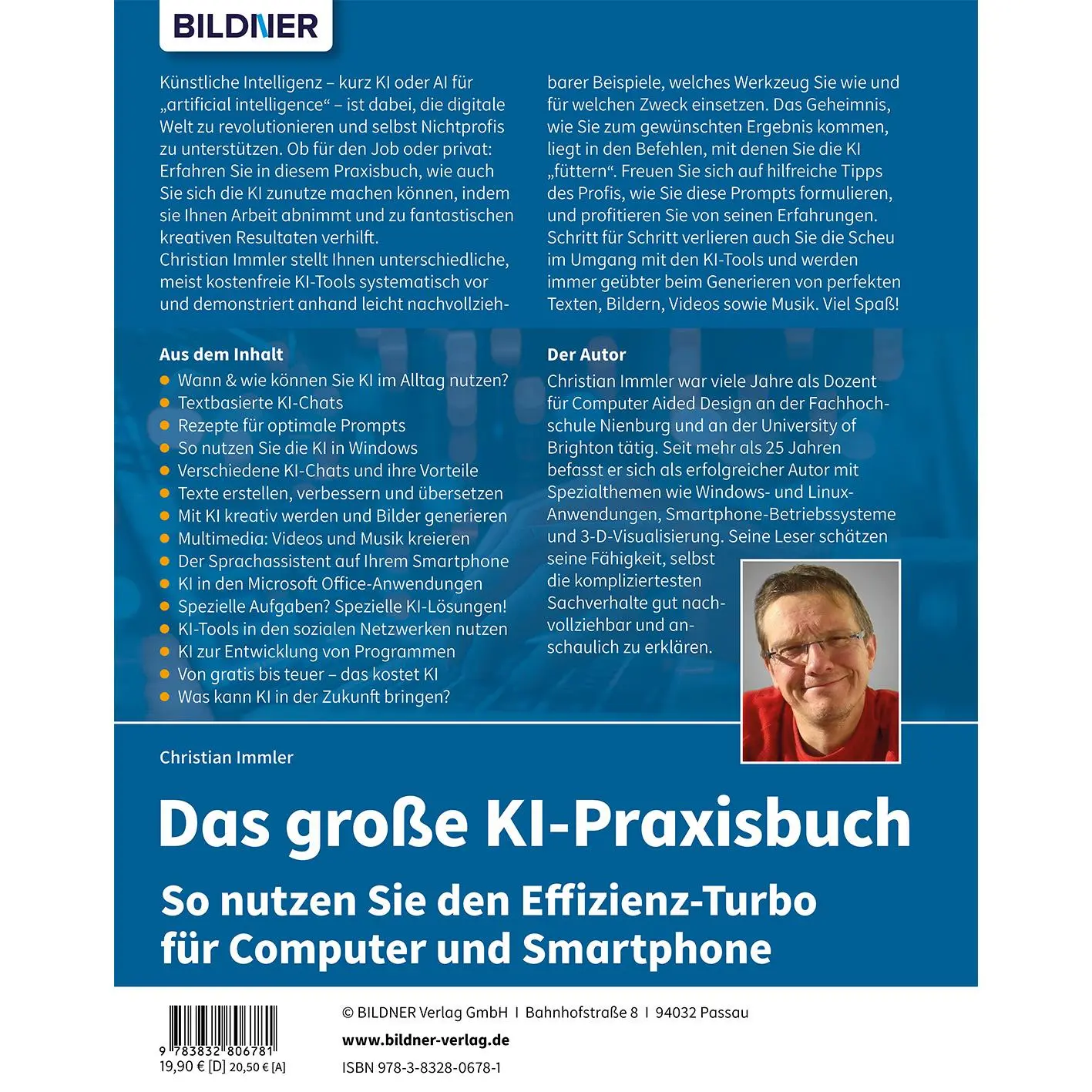 Rückseite: 9783832806781 | Das KI-Praxisbuch | Christian Immler | Taschenbuch | 310 S. | Deutsch
