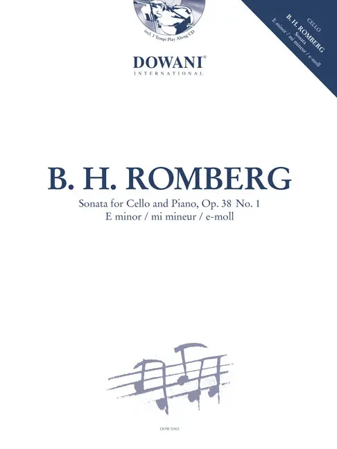 Cover: 9783905476781 | Sonata for Cello and Piano Op. 38 No. 1 in E minor | Romberg | Dowani