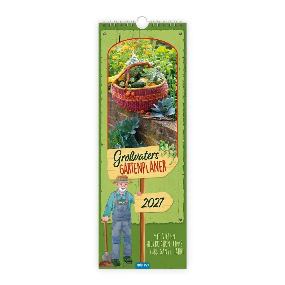 Cover: 9783988026781 | TRÖTSCH - Maxi-Streifenkalender Großvaters Gartenplaner 2027 | KG