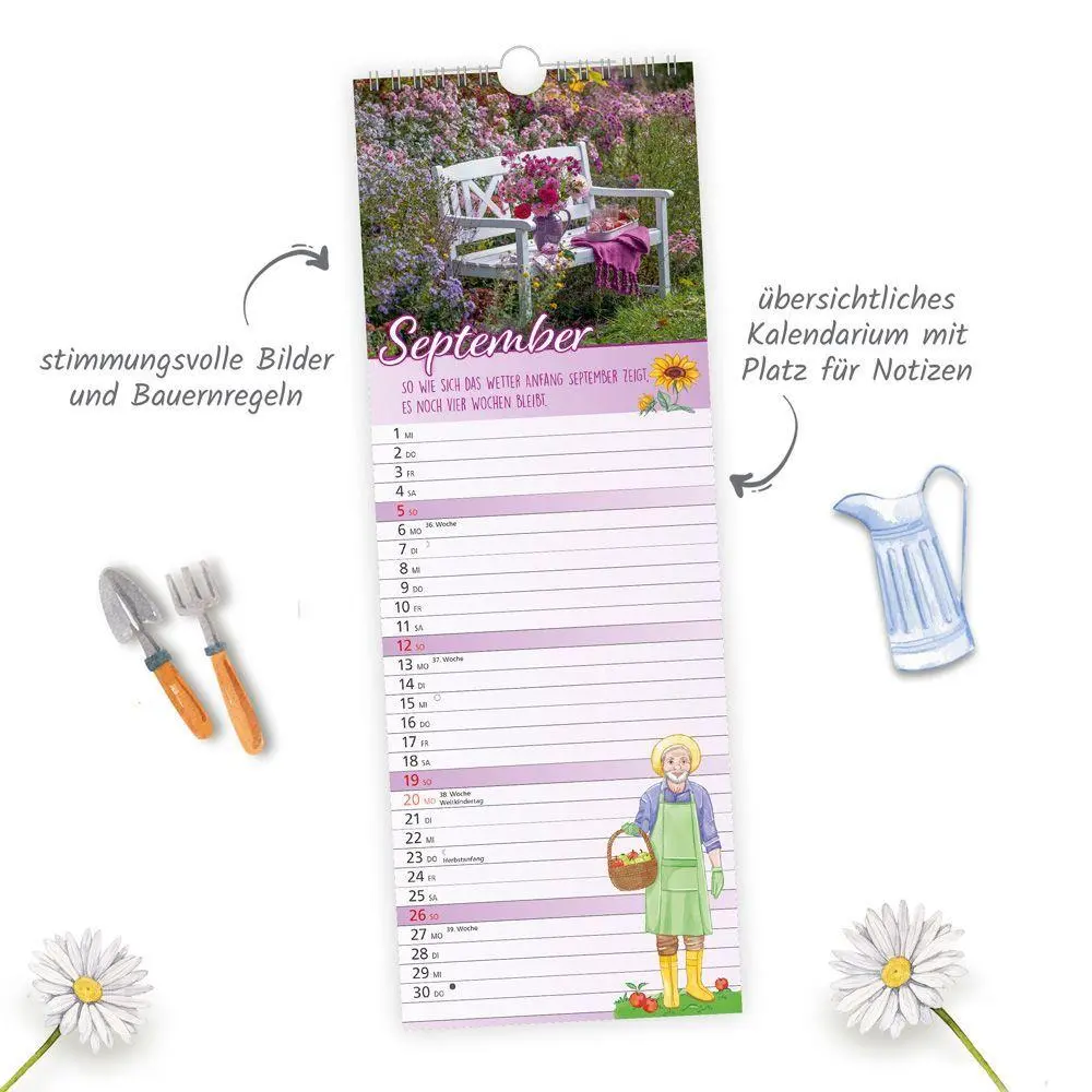 Bild: 9783988026781 | TRÖTSCH - Maxi-Streifenkalender Großvaters Gartenplaner 2027 | KG