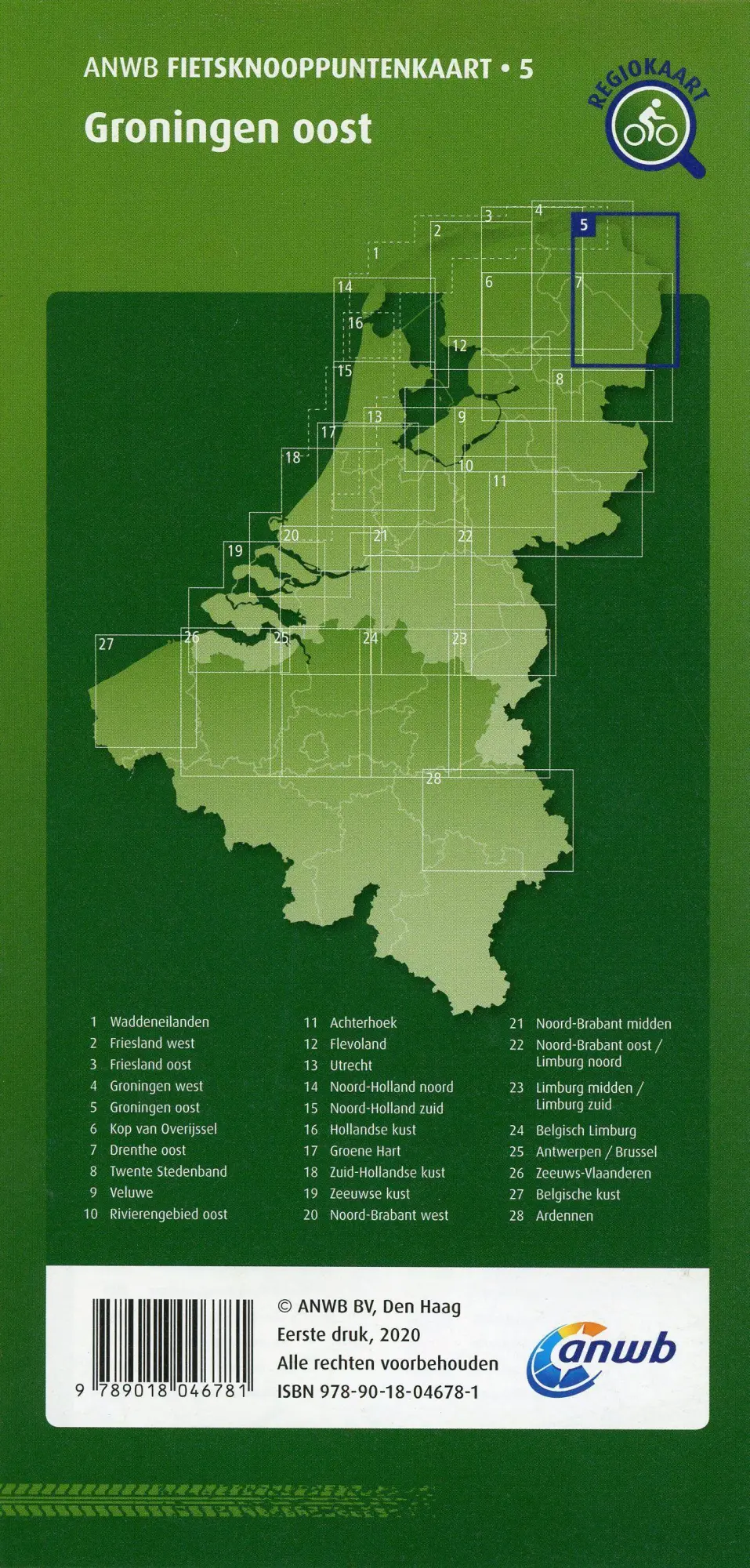 Bild: 9789018046781 | Groningen oost (Groningen / Winschoten / Emden (DU) / Ter Apel)...