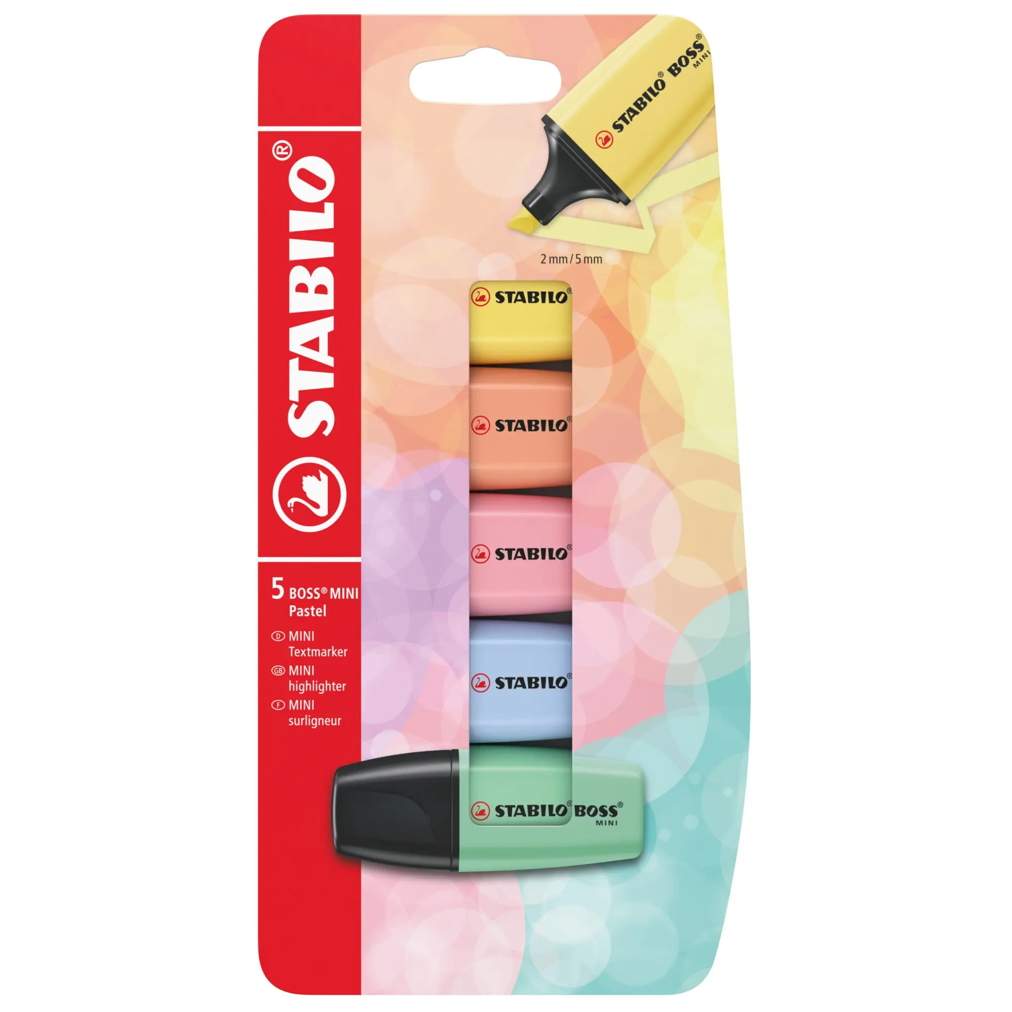 Cover: 4006381616881 | STABILO Textmarker BOSS MINI Pastel, 5er Set, 5 Farben, 5 Farben