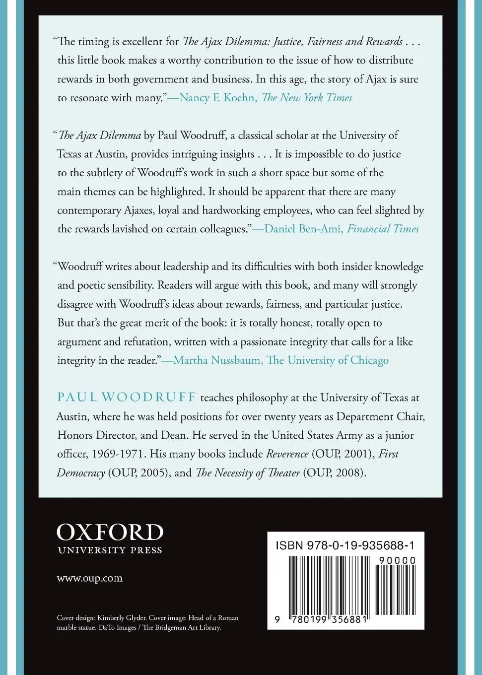 Rückseite: 9780199356881 | Ajax Dilemma | Justice, Fairness, and Rewards | Paul Woodruff | Buch