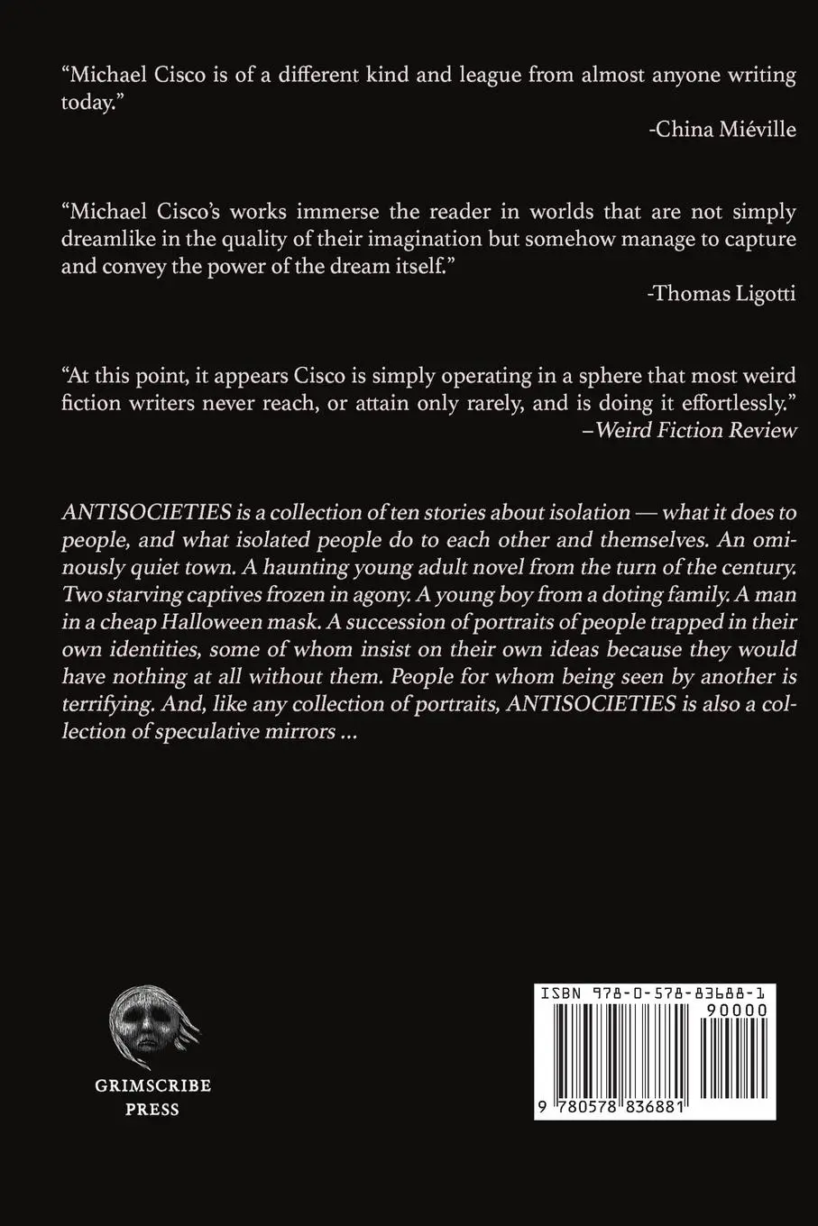 Rückseite: 9780578836881 | Antisocieties | Michael Cisco | Taschenbuch | Kartoniert / Broschiert