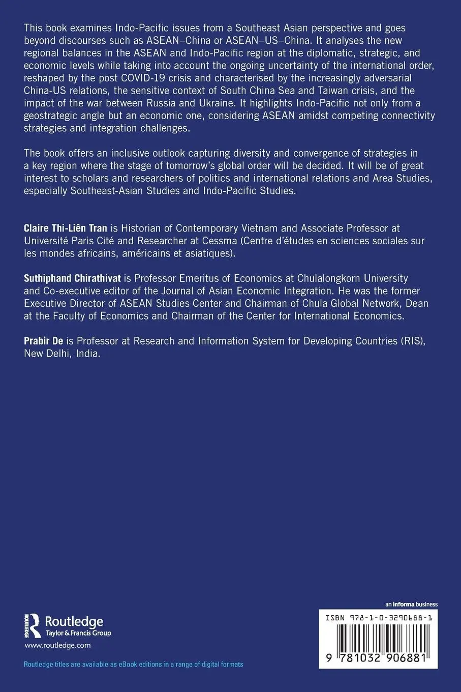 Rückseite: 9781032906881 | Indo-Pacific and ASEAN | Claire Thi-Liên Tran (u. a.) | Taschenbuch
