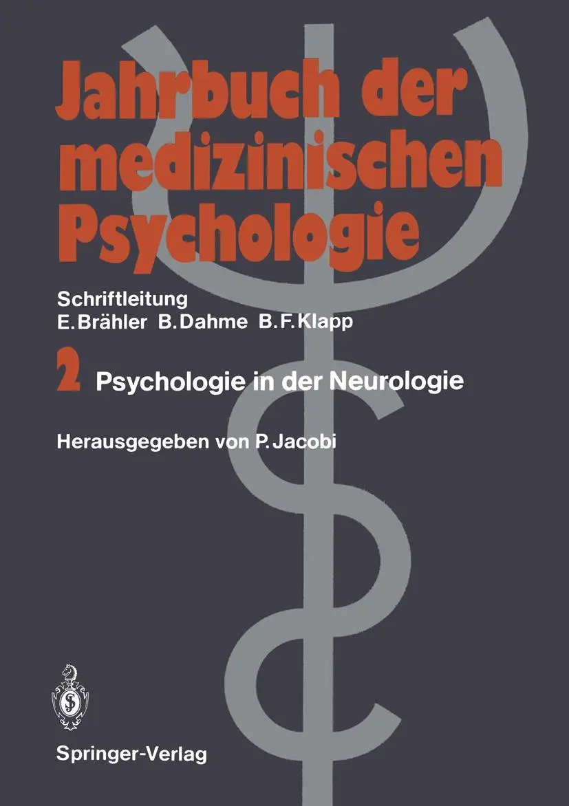 Cover: 9783540506881 | Psychologie in der Neurologie | Peter Jacobi | Taschenbuch | xx | 1989