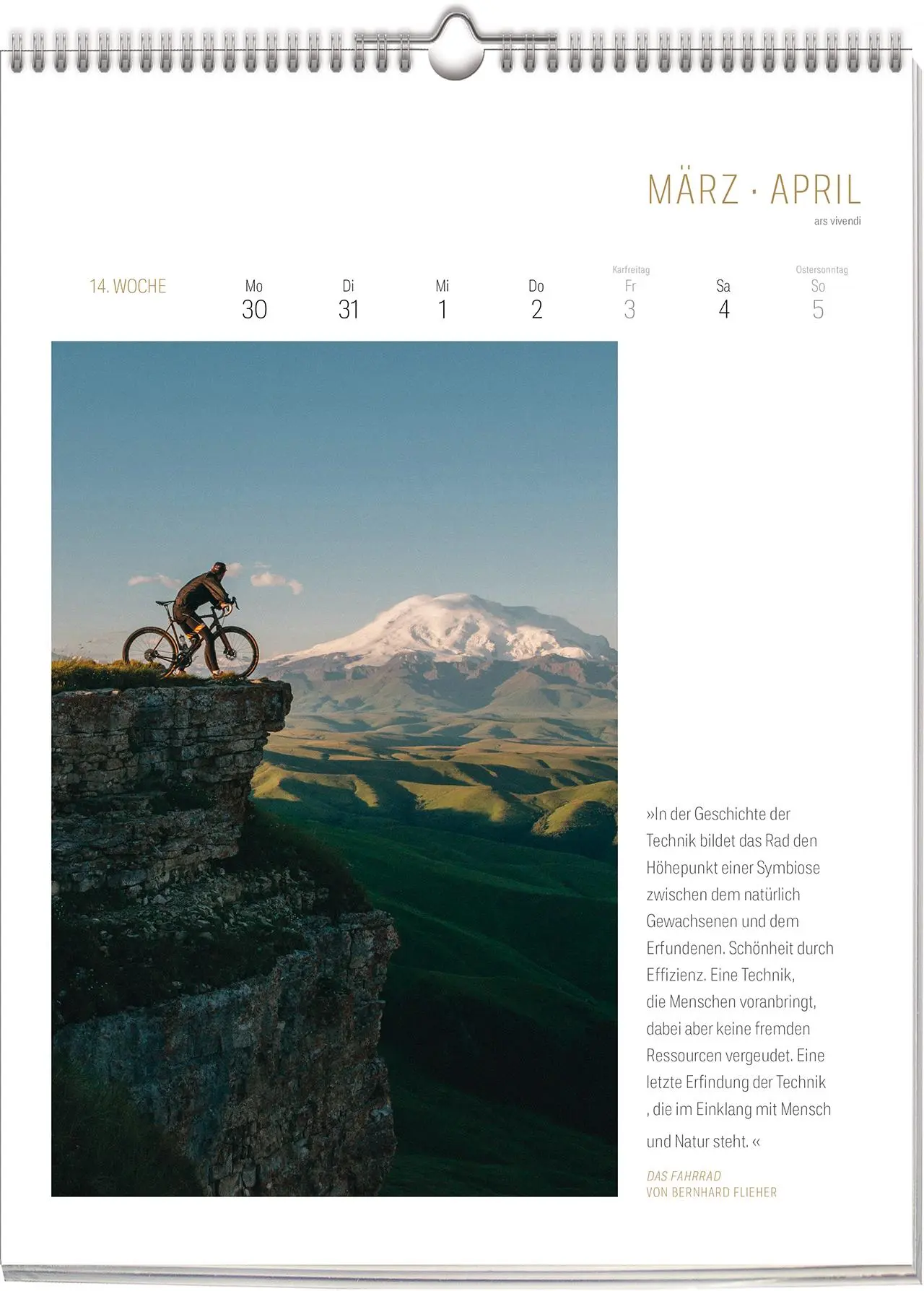 Bild: 9783747206881 | Literarischer Fahrrad - Kalender 2026 | Wochenkalender | Vivendi Ars