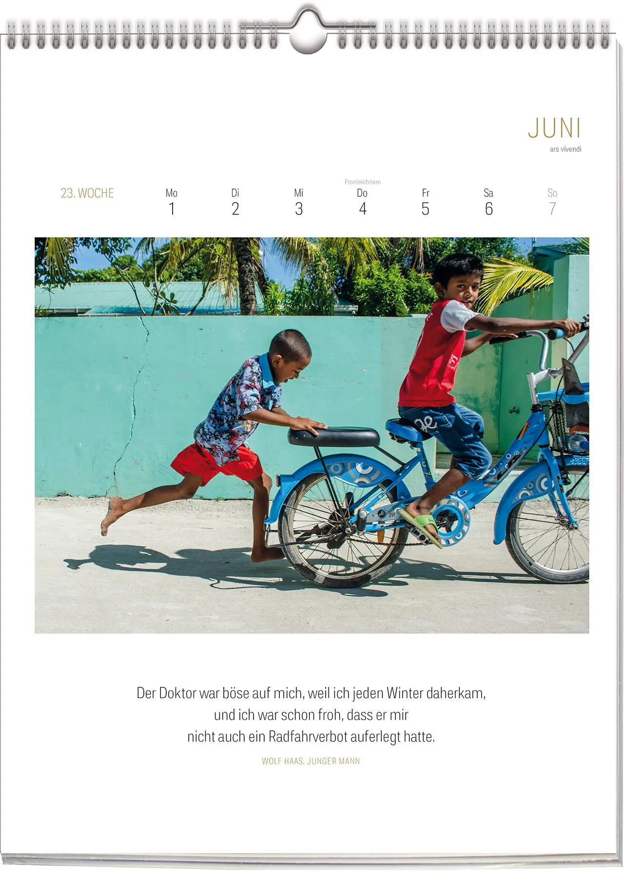 Bild: 9783747206881 | Literarischer Fahrrad - Kalender 2026 | Wochenkalender | Vivendi Ars