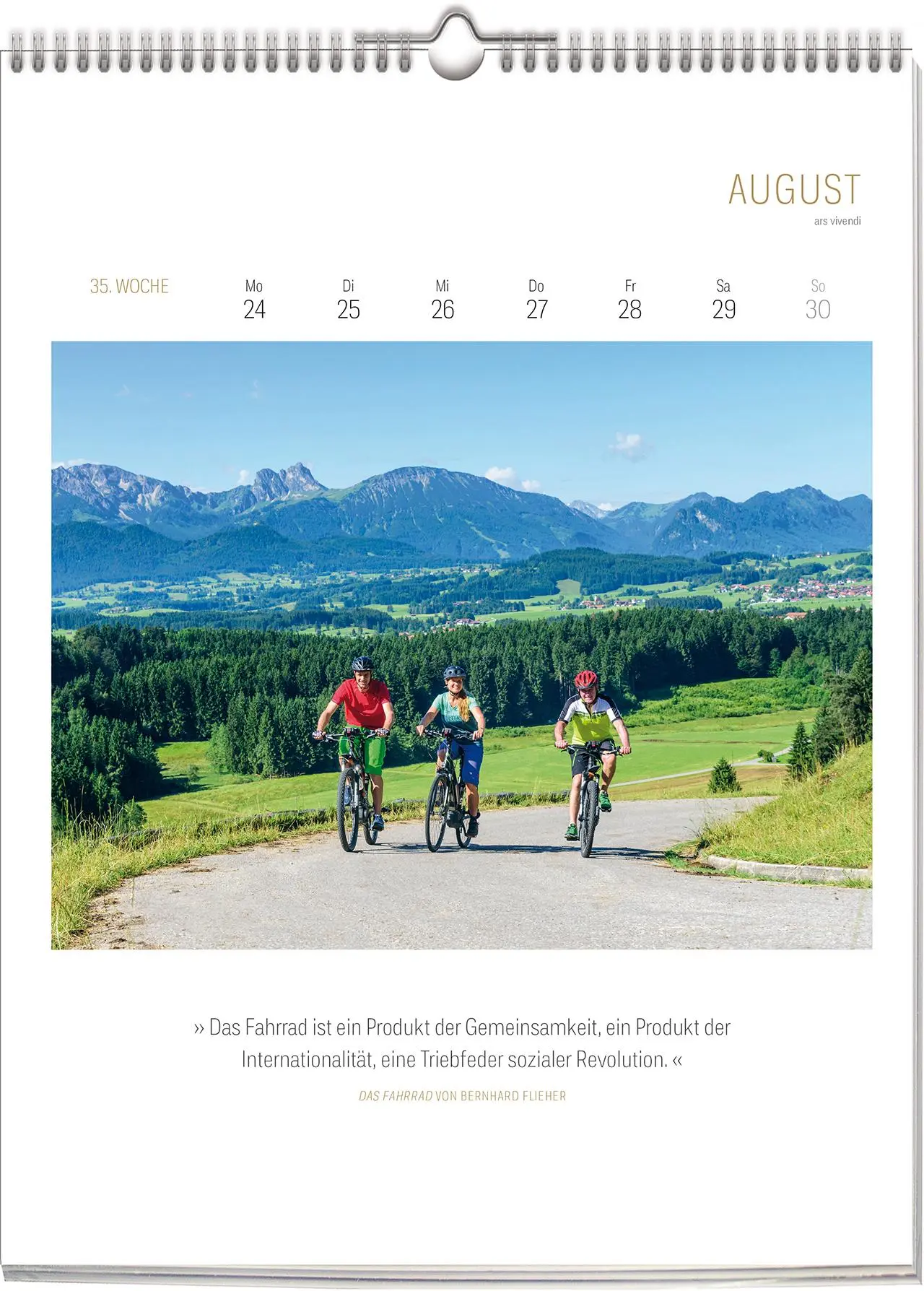 Bild: 9783747206881 | Literarischer Fahrrad - Kalender 2026 | Wochenkalender | Vivendi Ars