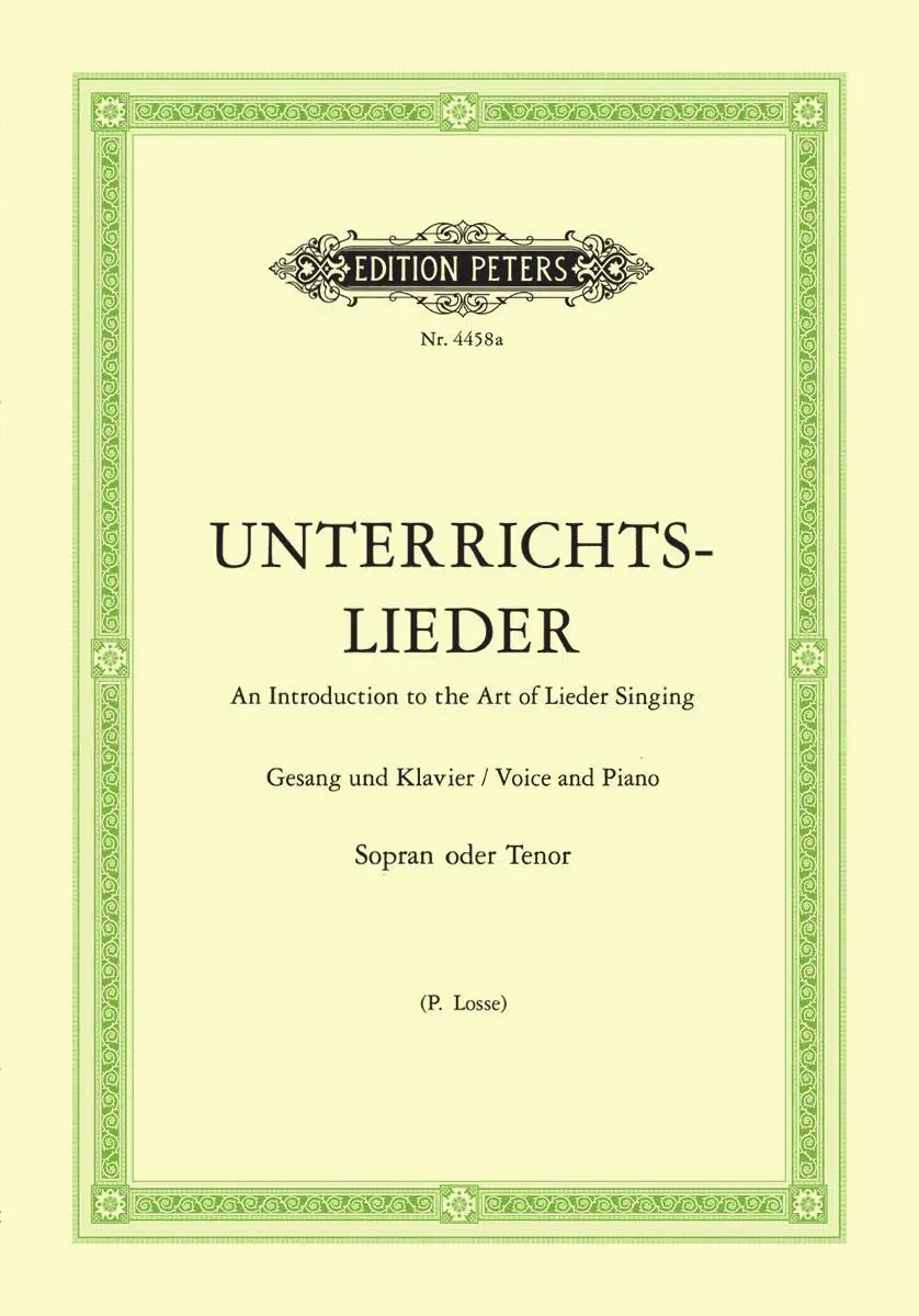Cover: 9790014026981 | Unterrichtslieder | Paul Losse | Taschenbuch | Edition Peters | 88 S.