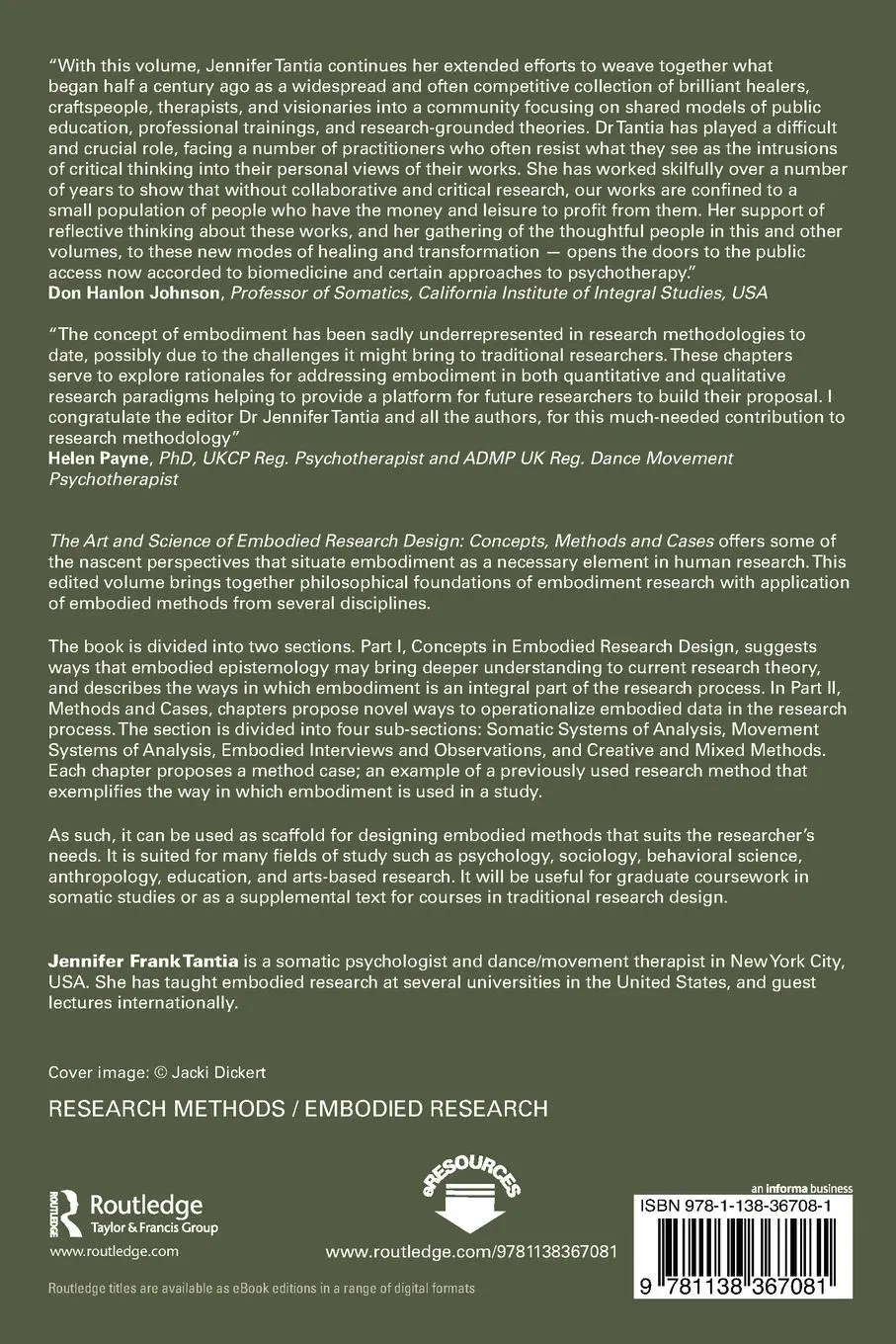Rückseite: 9781138367081 | The Art and Science of Embodied Research Design | Tantia | Taschenbuch