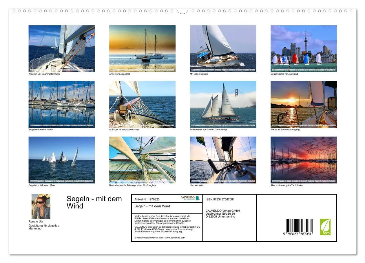 Bild: 9783457567081 | Segeln - mit dem Wind (hochwertiger Premium Wandkalender 2026 DIN...