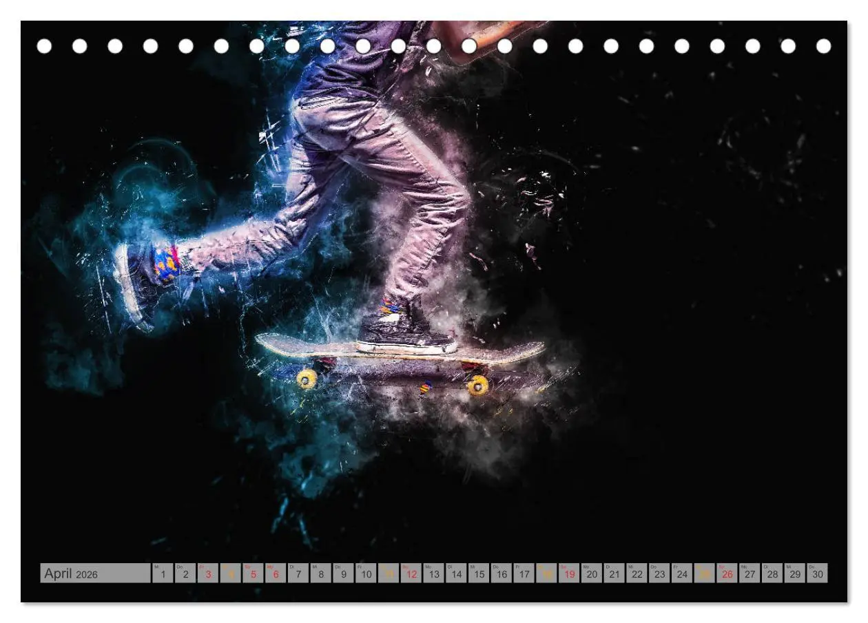 Bild: 9783457877081 | Skateboarding - extrem cool (Tischkalender 2026 DIN A5 quer),...