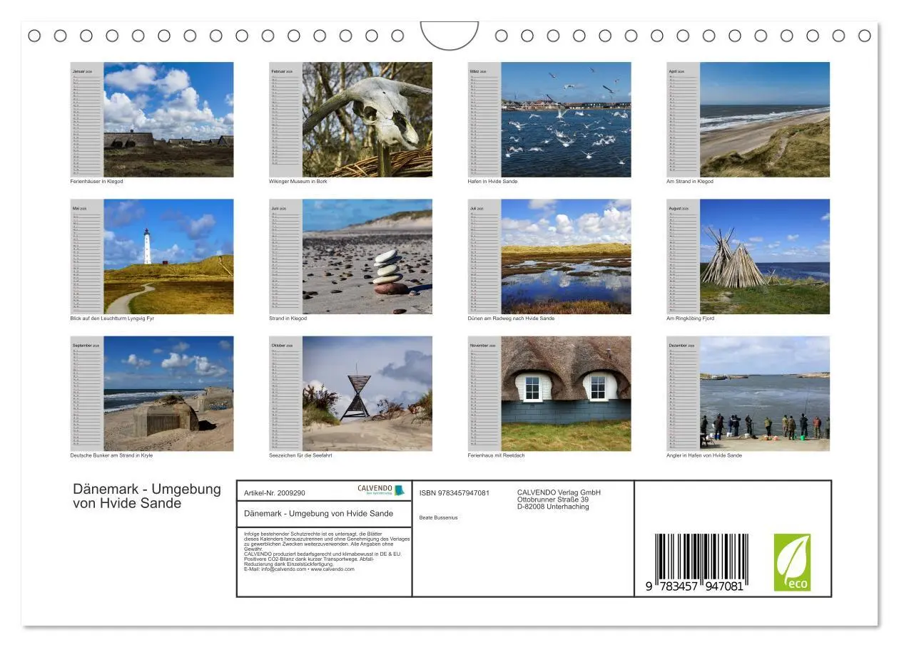 Bild: 9783457947081 | Dänemark - Umgebung von Hvide Sande (Wandkalender 2026 DIN A4...