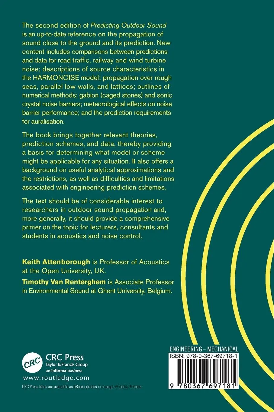 Rückseite: 9780367697181 | Predicting Outdoor Sound | Keith Attenborough (u. a.) | Taschenbuch