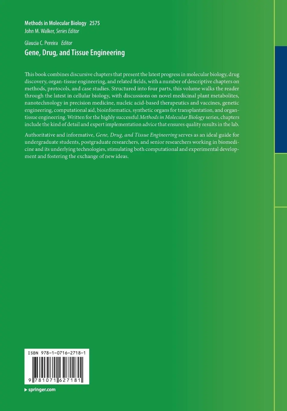 Rückseite: 9781071627181 | Gene, Drug, and Tissue Engineering | Glaucia C. Pereira | Taschenbuch