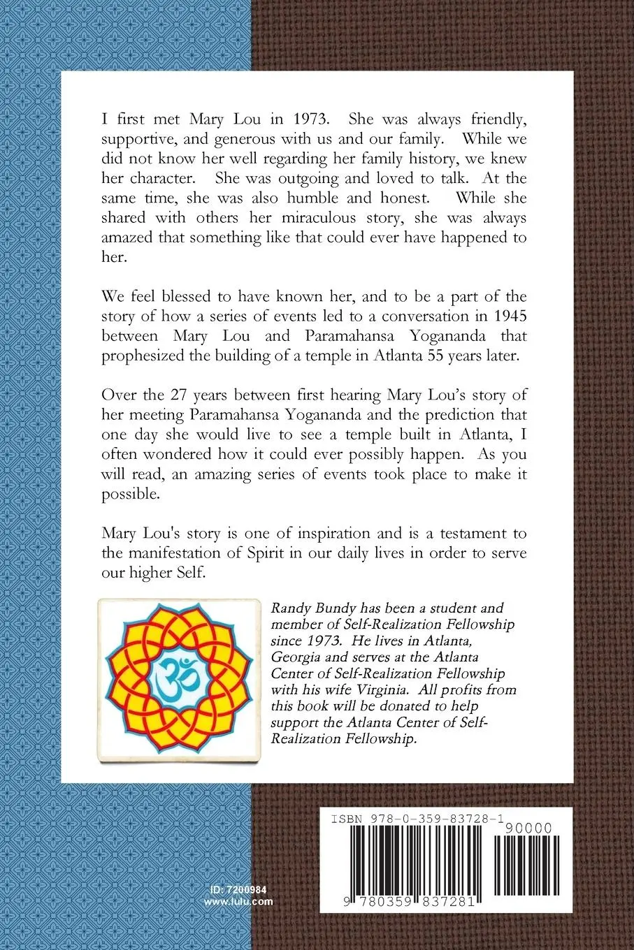 Rückseite: 9780359837281 | A Divine Friendship Beyond Time | Randy Bundy | Taschenbuch | Englisch