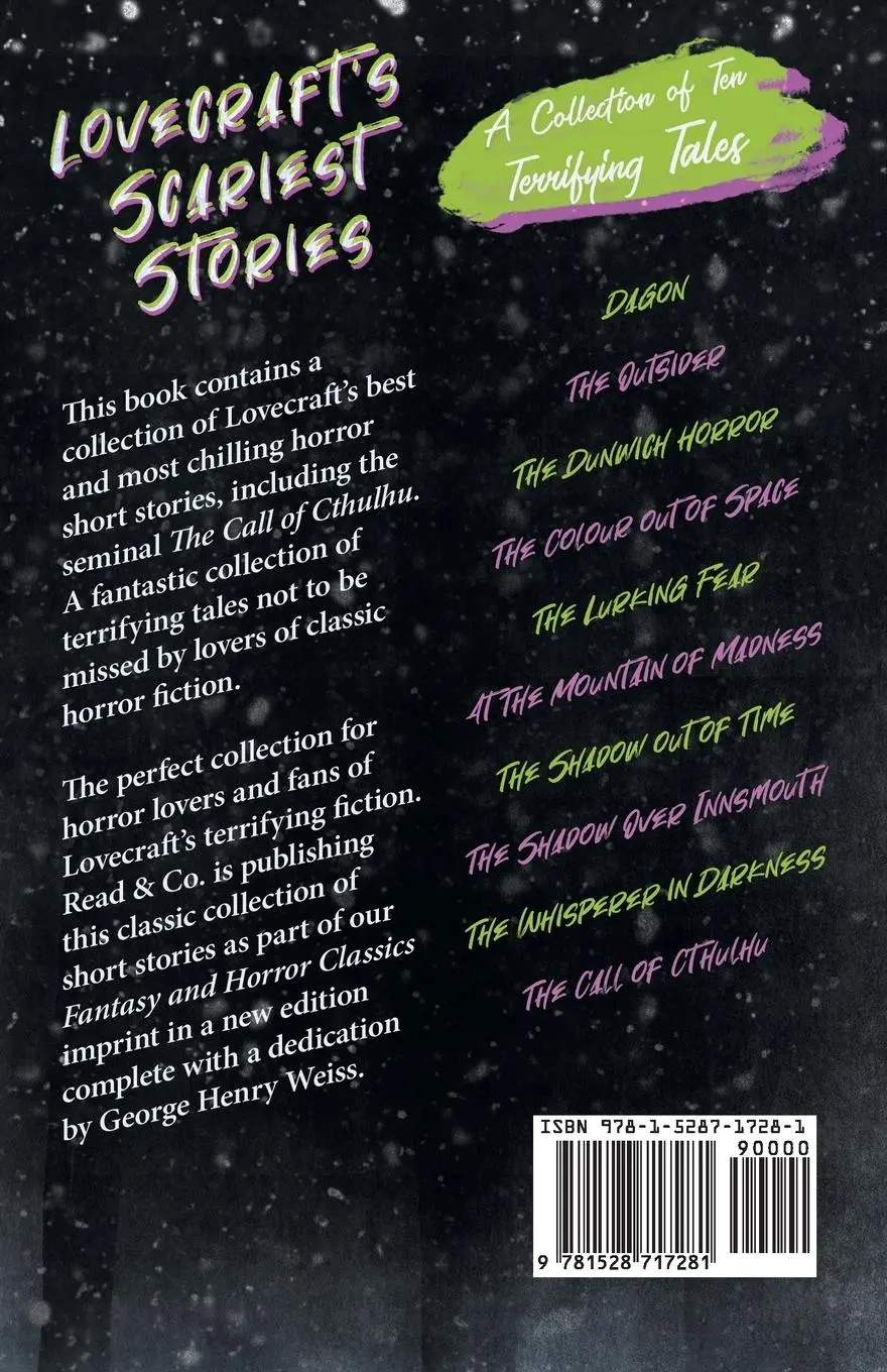 Rückseite: 9781528717281 | Lovecraft's Scariest Stories - A Collection of Ten Terrifying...