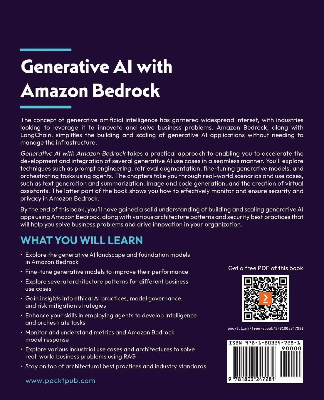 Rückseite: 9781803247281 | Generative AI with Amazon Bedrock | Shikhar Kwatra (u. a.) | Buch