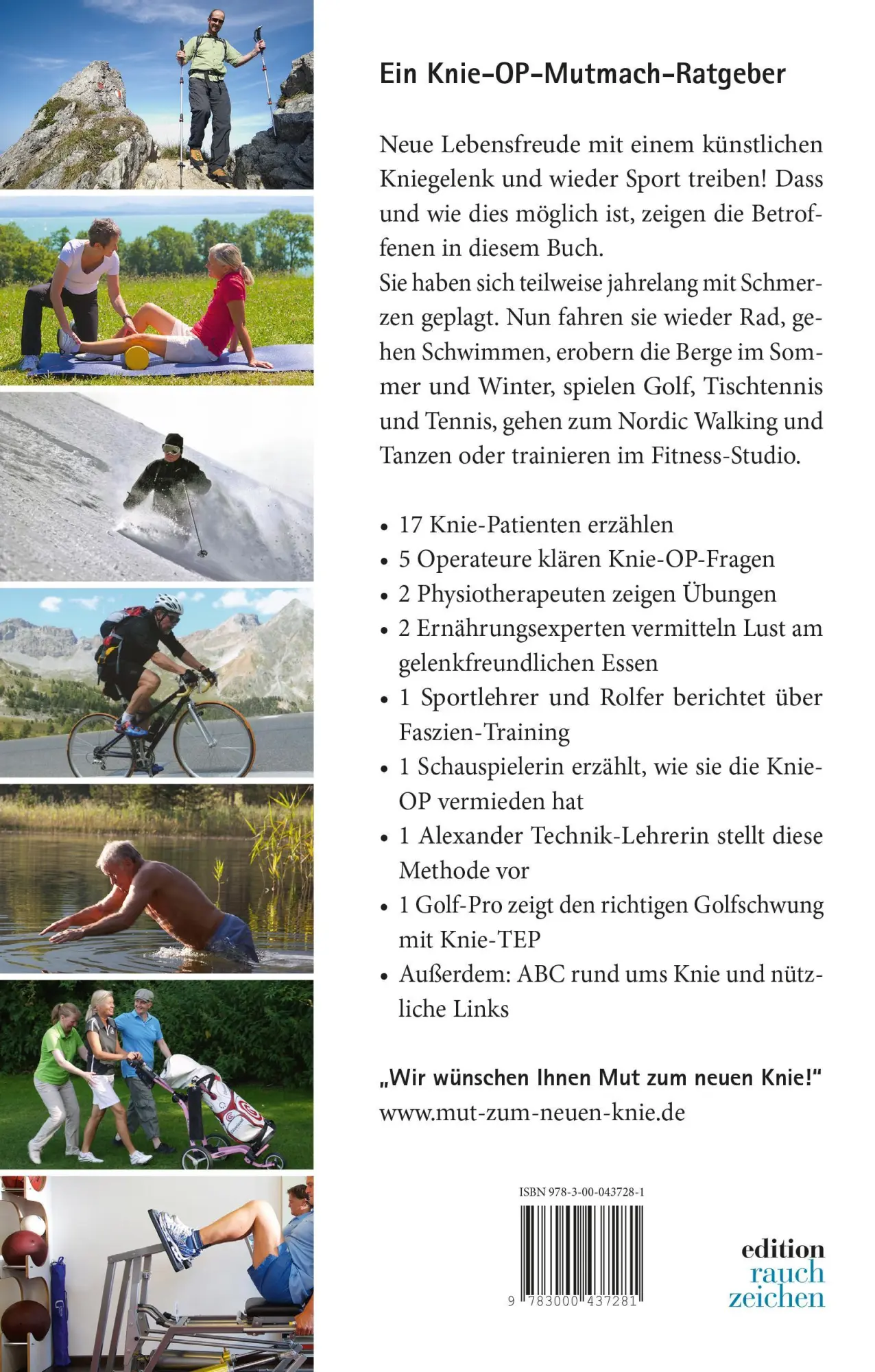 Rückseite: 9783000437281 | Mut zum neuen Knie! | Heidi Rauch (u. a.) | Taschenbuch | 307 S.