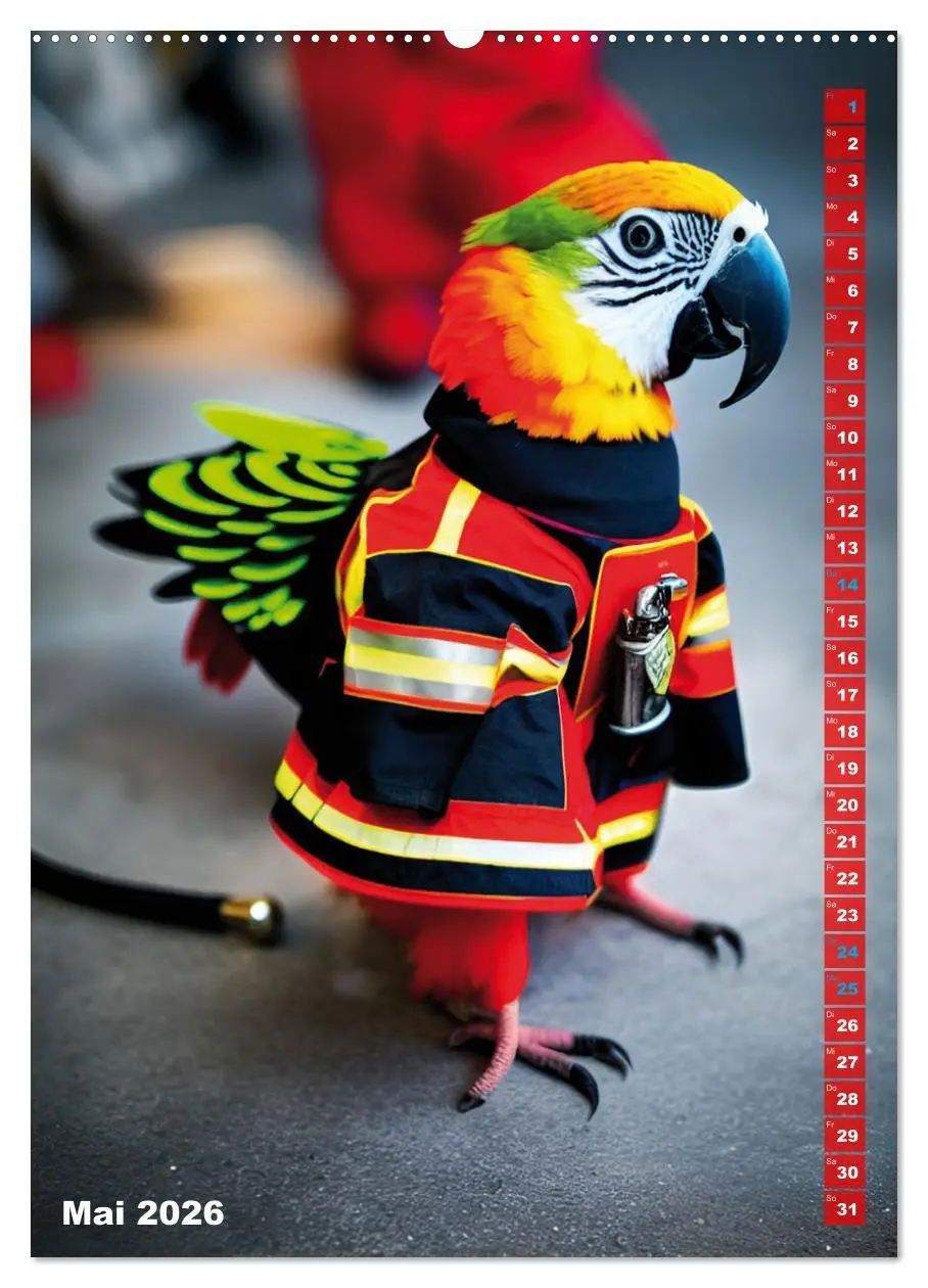 Bild: 9783516327281 | Feuerwehr - Tierischer Feuerwehrkalender (hochwertiger Premium...