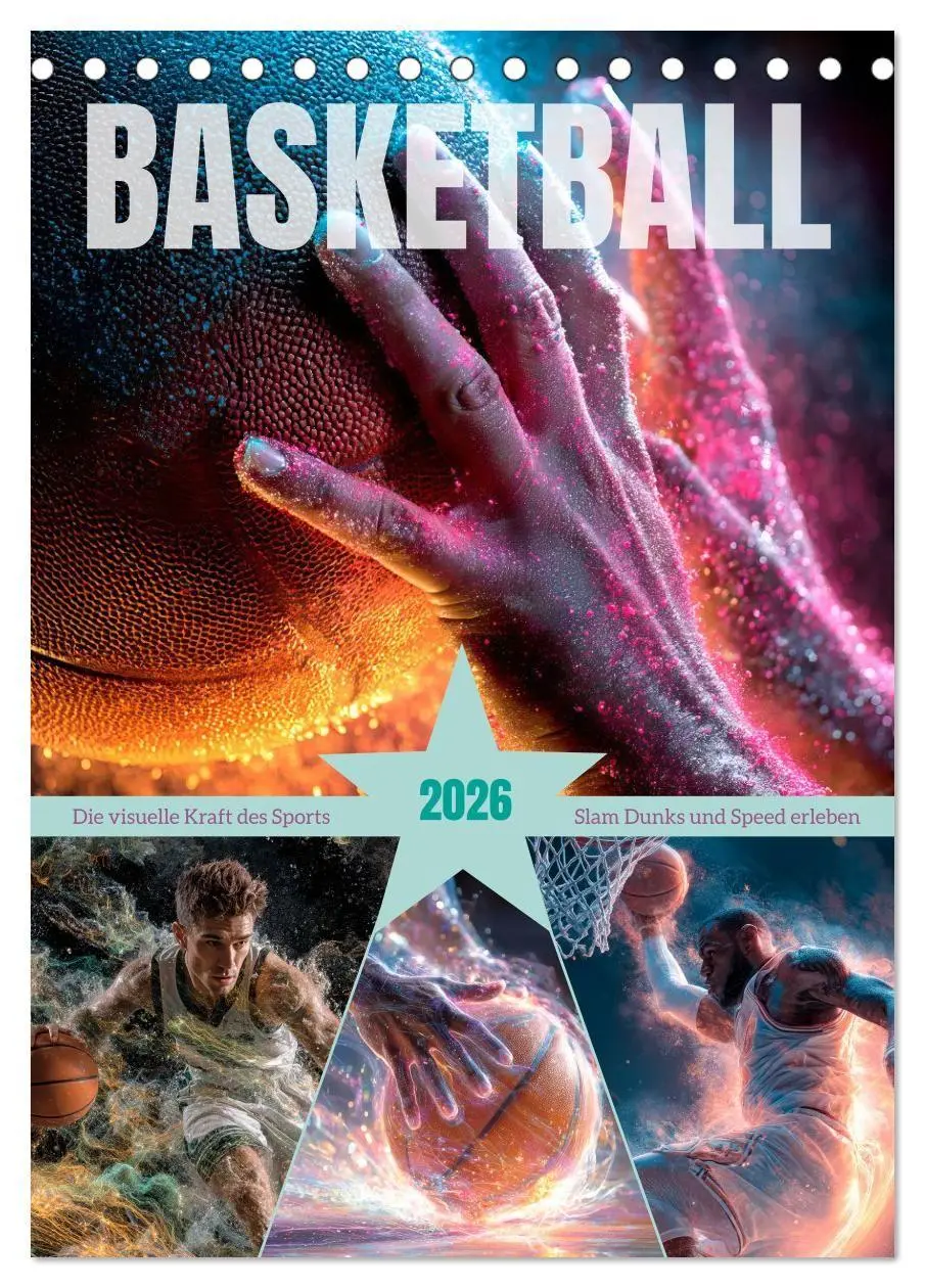 Cover: 9783516707281 | Basketball - Die visuelle Kraft des Sports (Tischkalender 2026 DIN...
