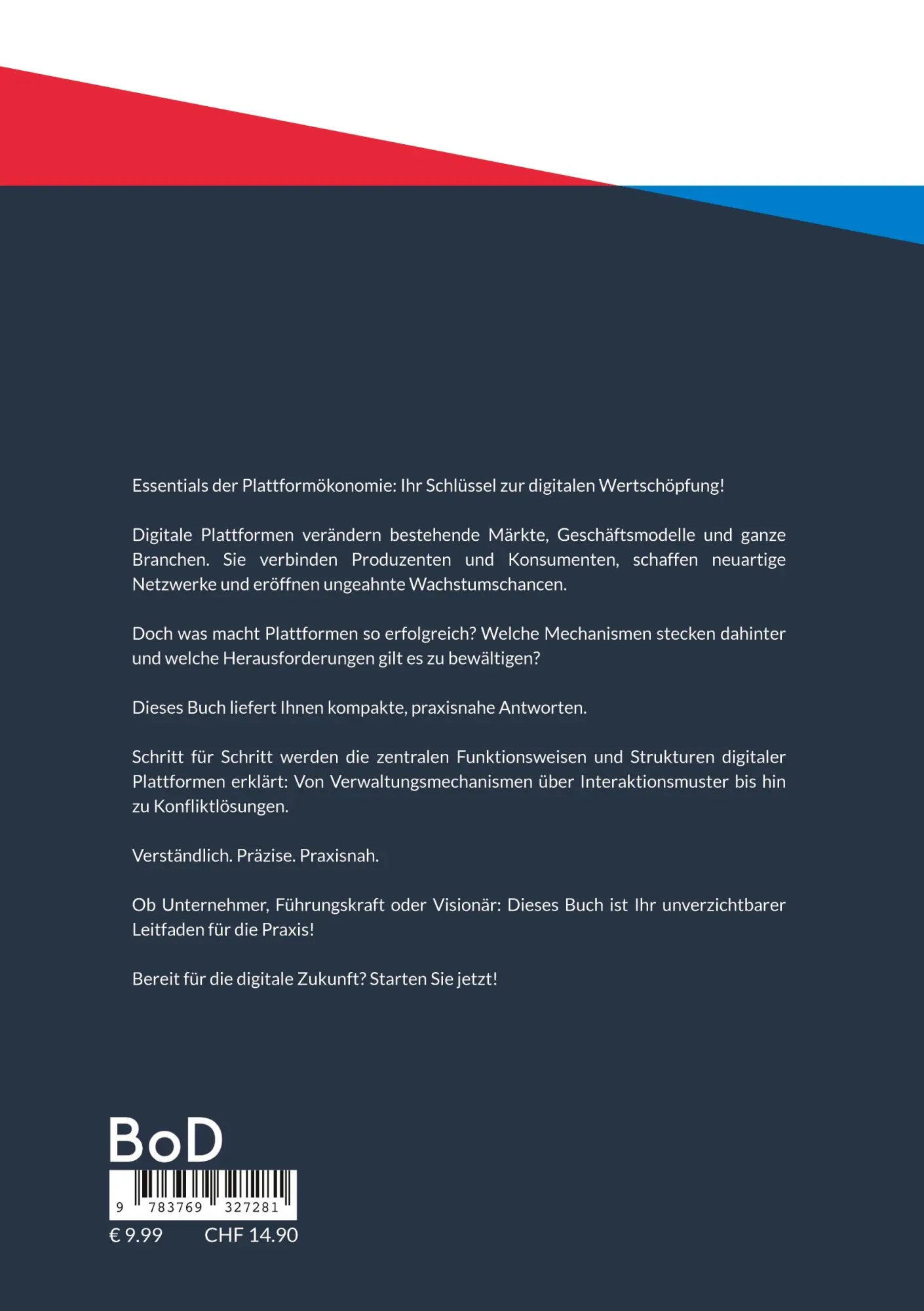 Rückseite: 9783769327281 | Essentials der Plattformökonomie | Daniel Jung | Taschenbuch | 66 S.