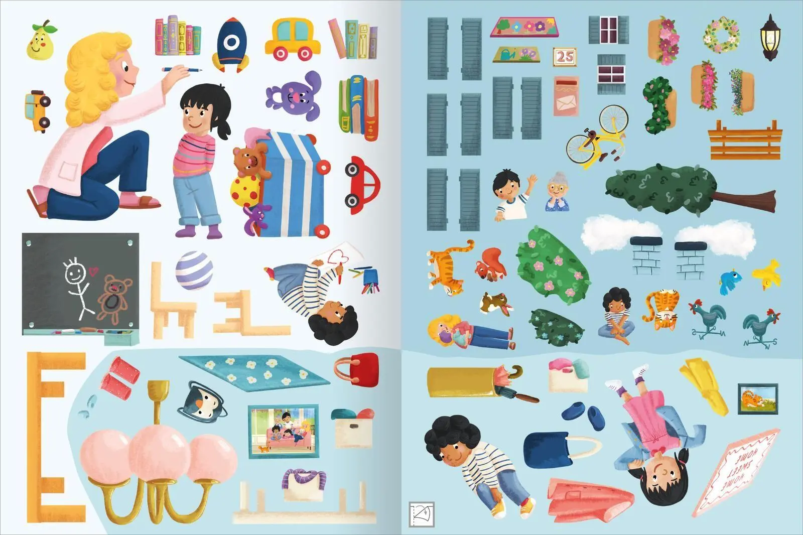 Bild: 9783845867281 | Erstes Stickern - Stickerhaus | Über 200 Sticker | Lily Baron | Buch