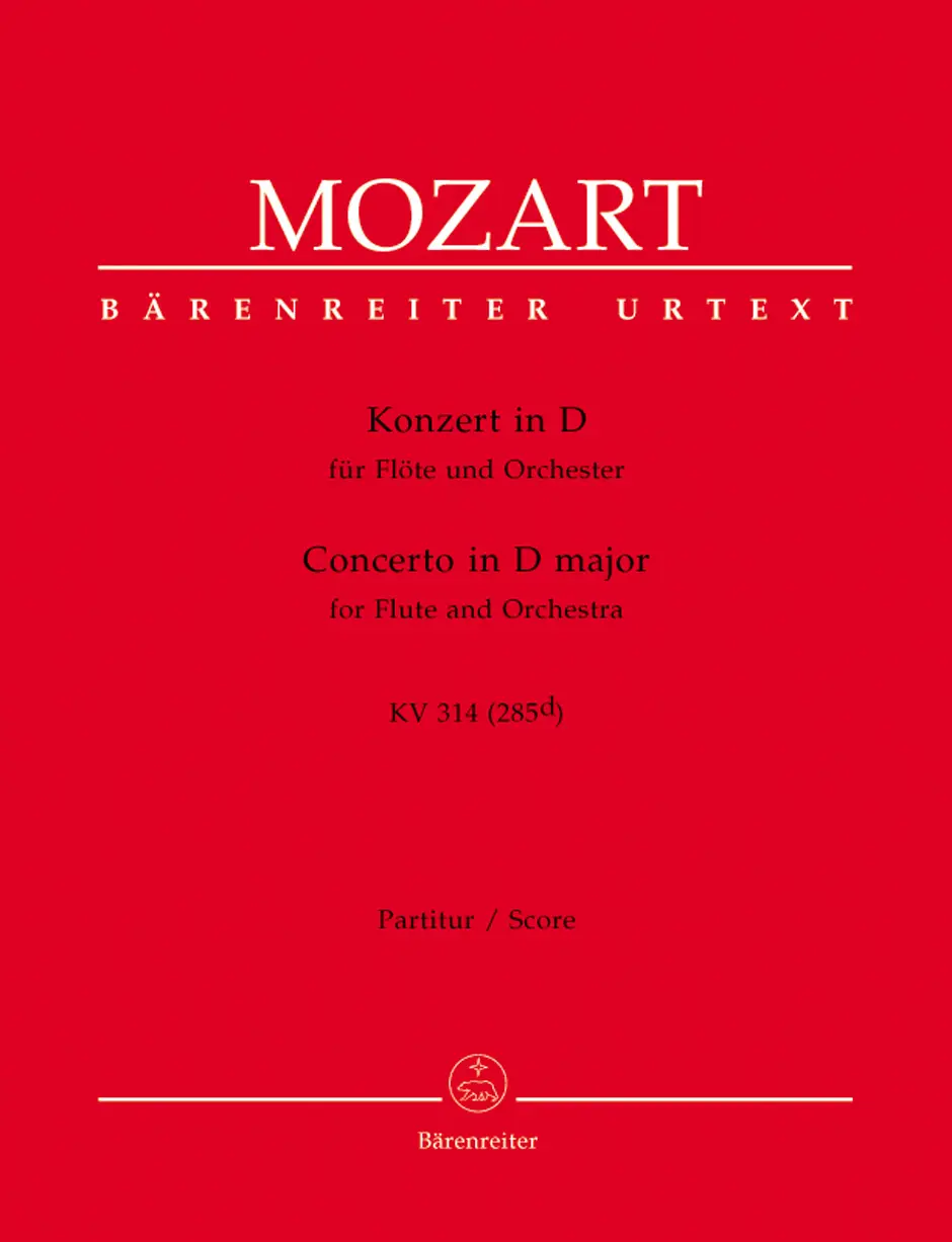 Cover: 9790006457281 | Flötenkonzert D-Dur KV 314 | Bärenreiter Urtexte - Noten | Mozart