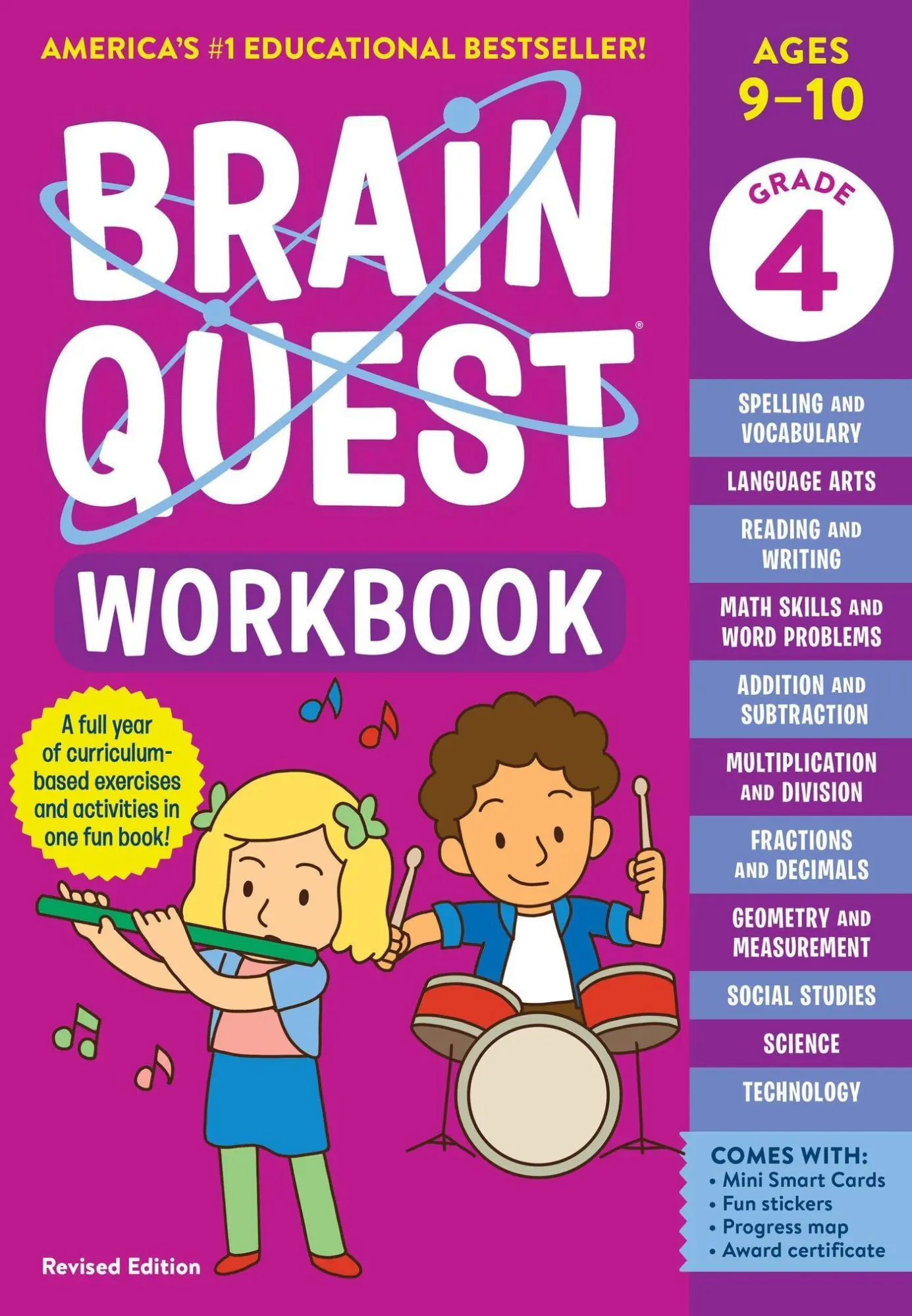 Cover: 9781523517381 | Brain Quest Workbook: 4th Grade Revised Edition | Workman Publishing