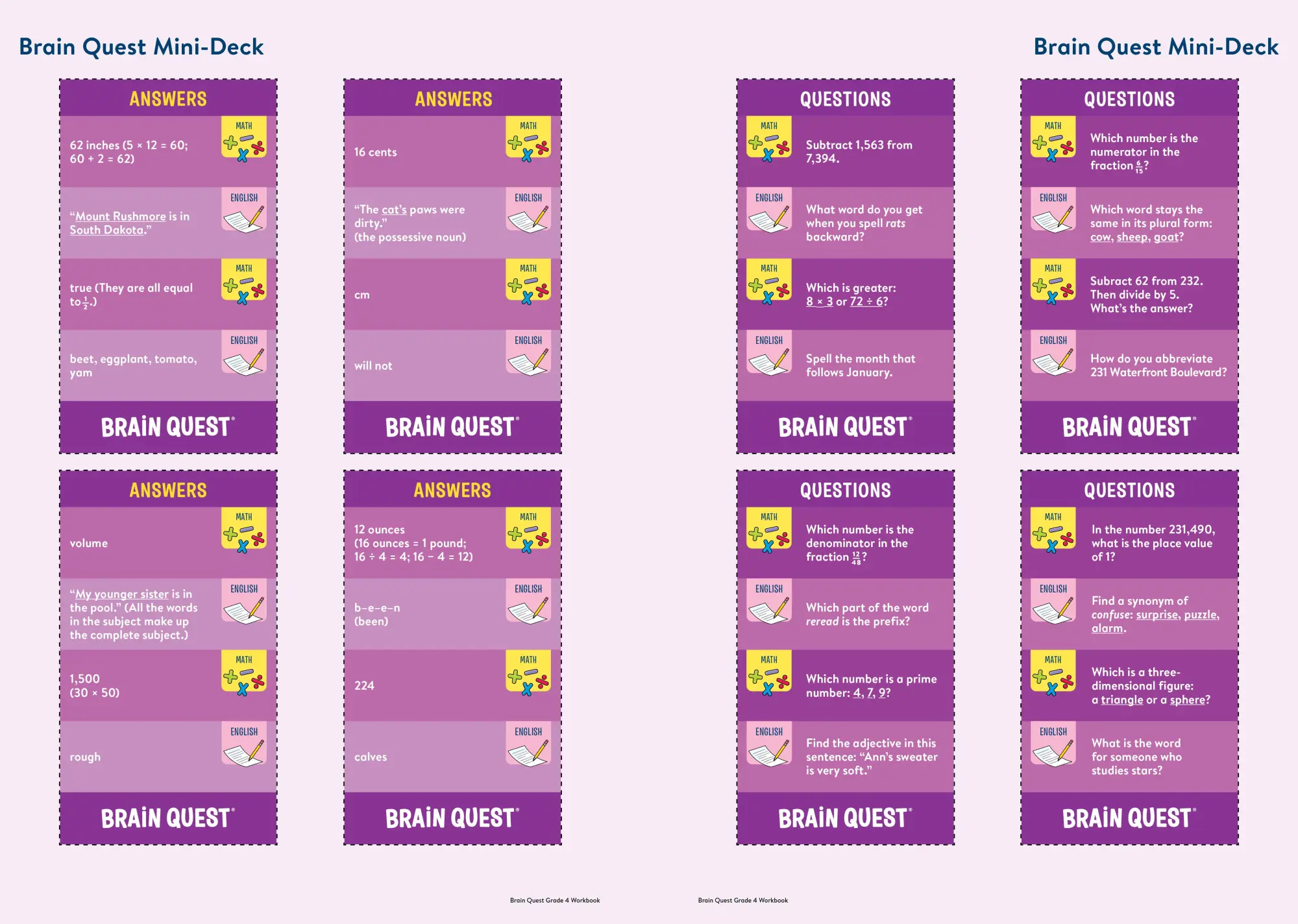 Bild: 9781523517381 | Brain Quest Workbook: 4th Grade Revised Edition | Workman Publishing