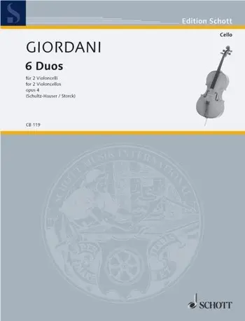 Cover: 9790001017381 | Duos(6) Opus 4 2Vcl. | Tommaso Giordani | Buch | Schott Music
