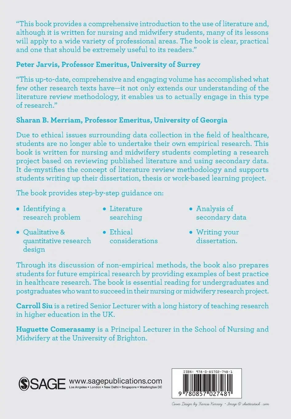 Rückseite: 9780857027481 | Doing a Research Project in Nursing and Midwifery | Siu (u. a.) | Buch