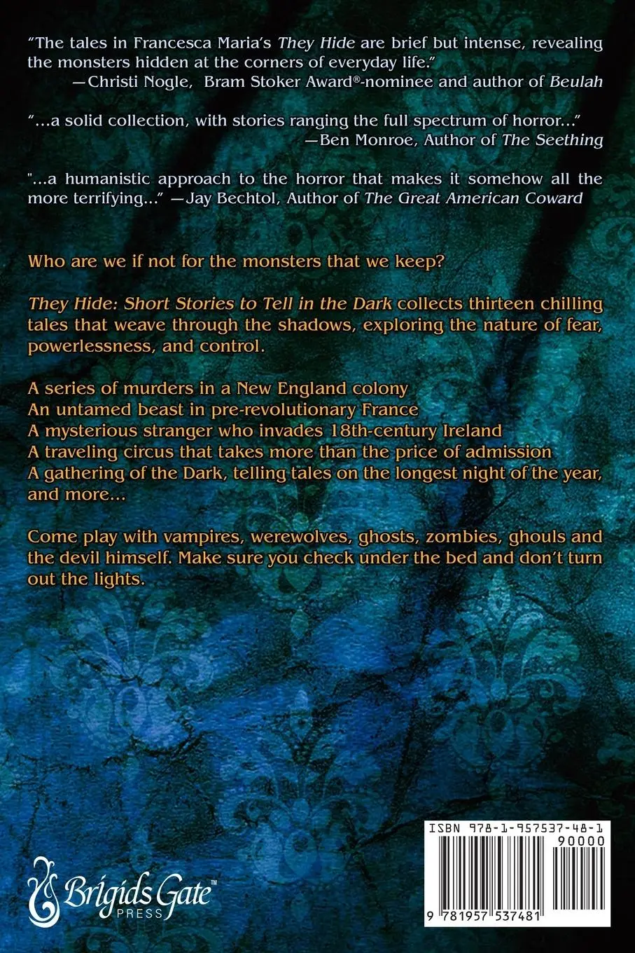 Rückseite: 9781957537481 | They Hide | Short Stories to Tell in the Dark | Francesca Maria | Buch