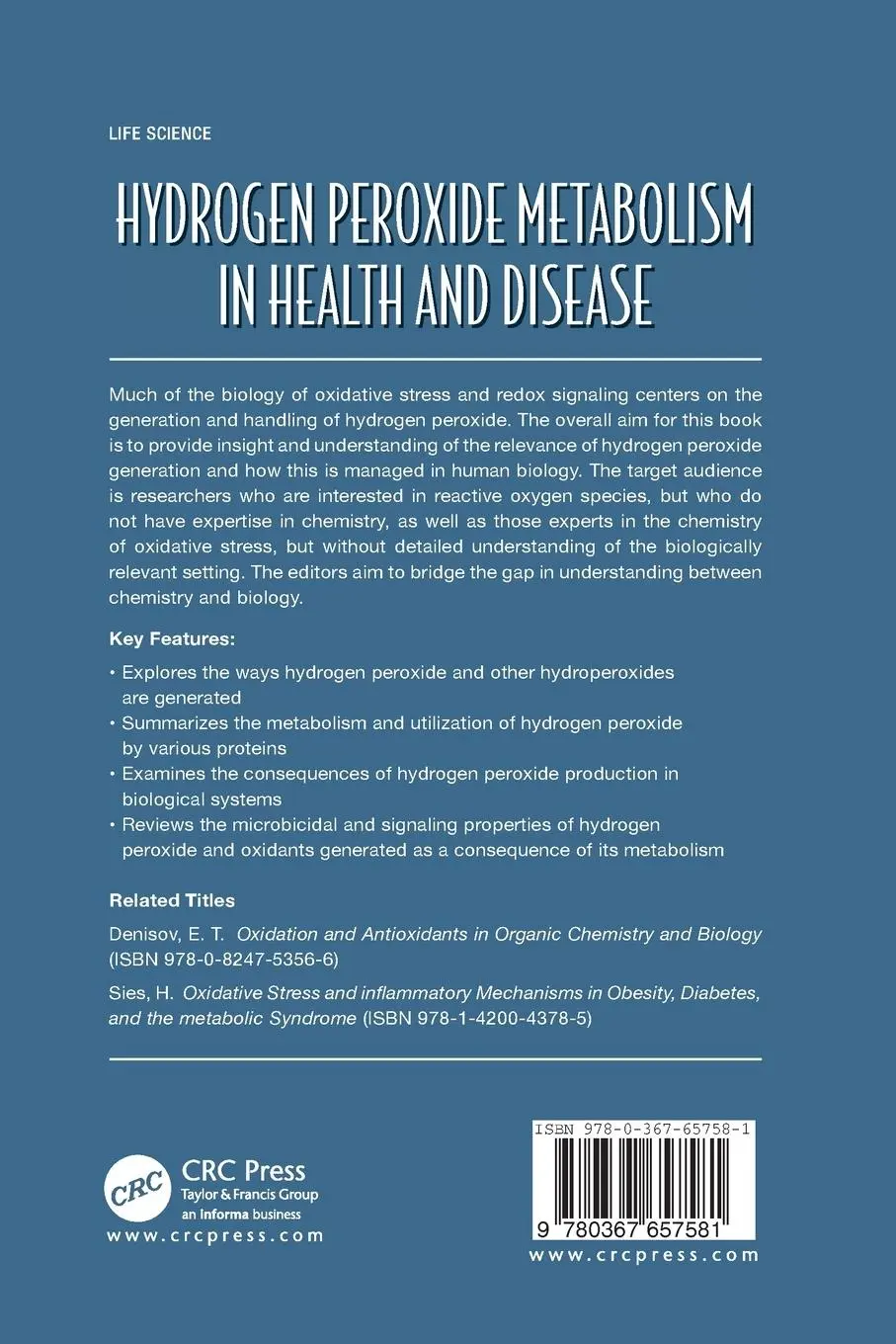 Rückseite: 9780367657581 | Hydrogen Peroxide Metabolism in Health and Disease | Vissers (u. a.)