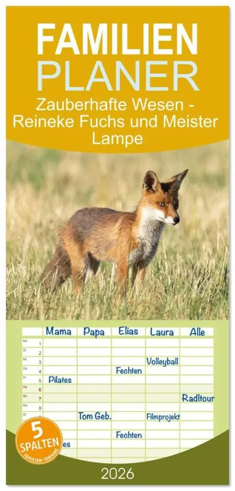 Cover: 9783516607581 | Familienplaner 2026 - Zauberhafte Wesen - Reineke Fuchs und Meister...
