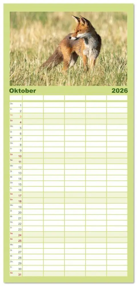Bild: 9783516607581 | Familienplaner 2026 - Zauberhafte Wesen - Reineke Fuchs und Meister...