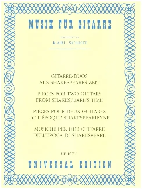 Cover: 9783702417581 | Gitarre-Duos aus Shakespeares Zeit | 2 Gitarren. Spielpartitur. | Buch