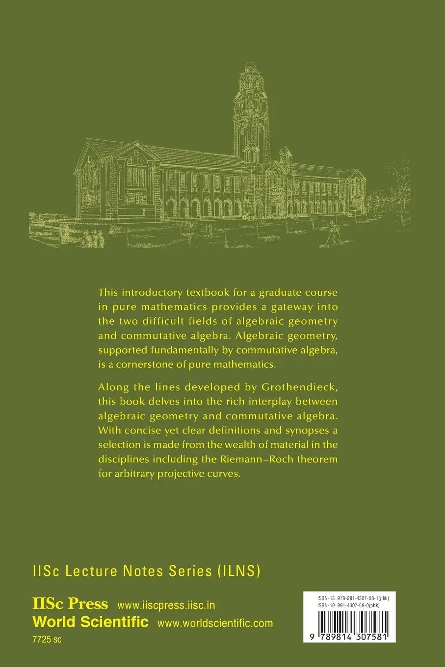 Rückseite: 9789814307581 | INTRODUCTION TO ALGEBRAIC GEOMETRY AND COMMUTATIVE ALGEBRA | Storch