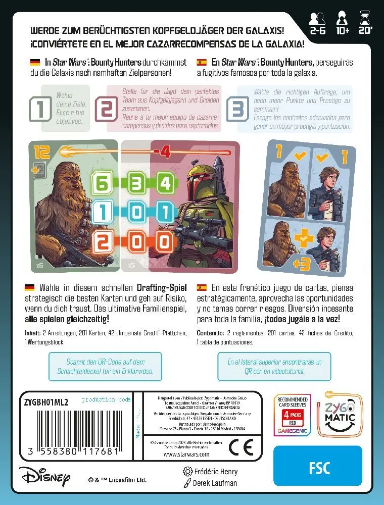 Bild: 3558380117681 | Star Wars: Bounty Hunters | Frédéric Henry | Spiel | ZYGD0040 | 2024